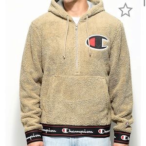 Champion Khaki Sherpa Hoodie